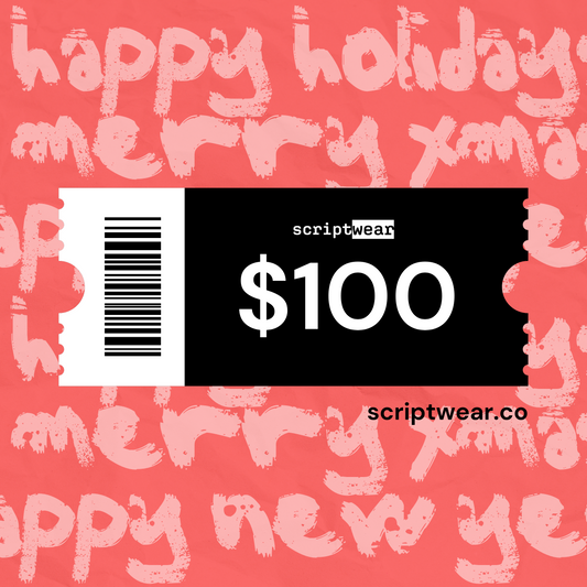 $100 Scriptwear Happy Holidays Digital Gift Card