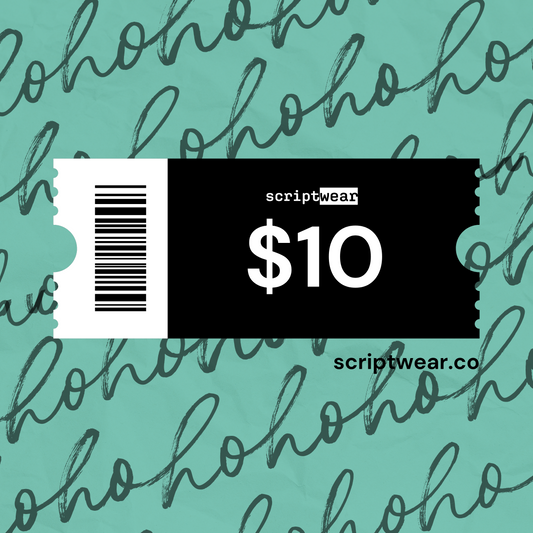 $10 Scriptwear Xmas Digital Gift Card